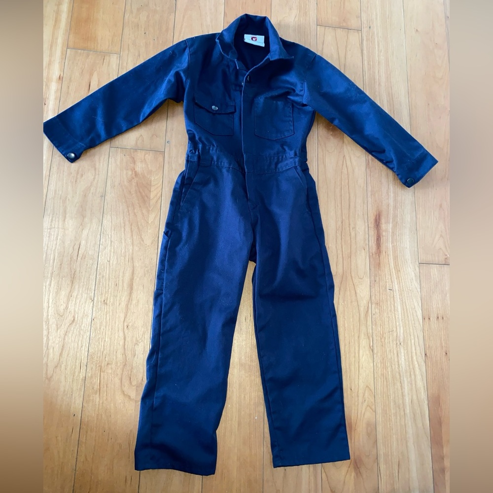 Ground Force by Stalworth Kids Navy Coveralls Size Small 4/6 NWOT 6 Pocket Zip